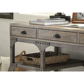 Gorden Weathered Oak & Antique Silver Desk Model 92325 By ACME Furniture